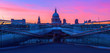 Panoramic view, St Paul's Cathedral and the Millennium bridge in London