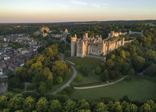 Drone Image Of Arundel Castle At Dawn