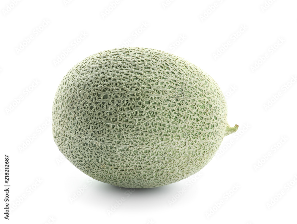 Ripe melon on white background