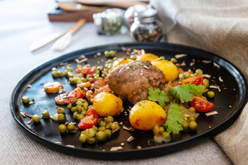 Wall Mural - paupiette of veal rolls with Vegetable Planter