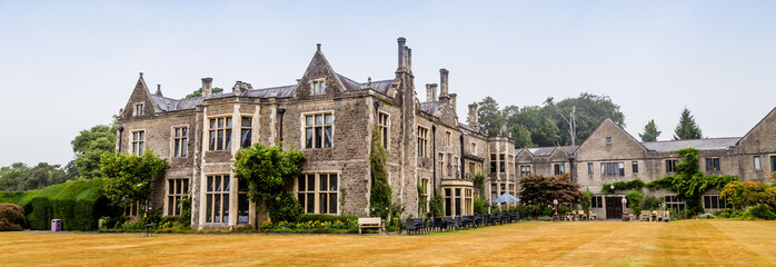 Traditional old manor house on the countryside of in Wales, UK