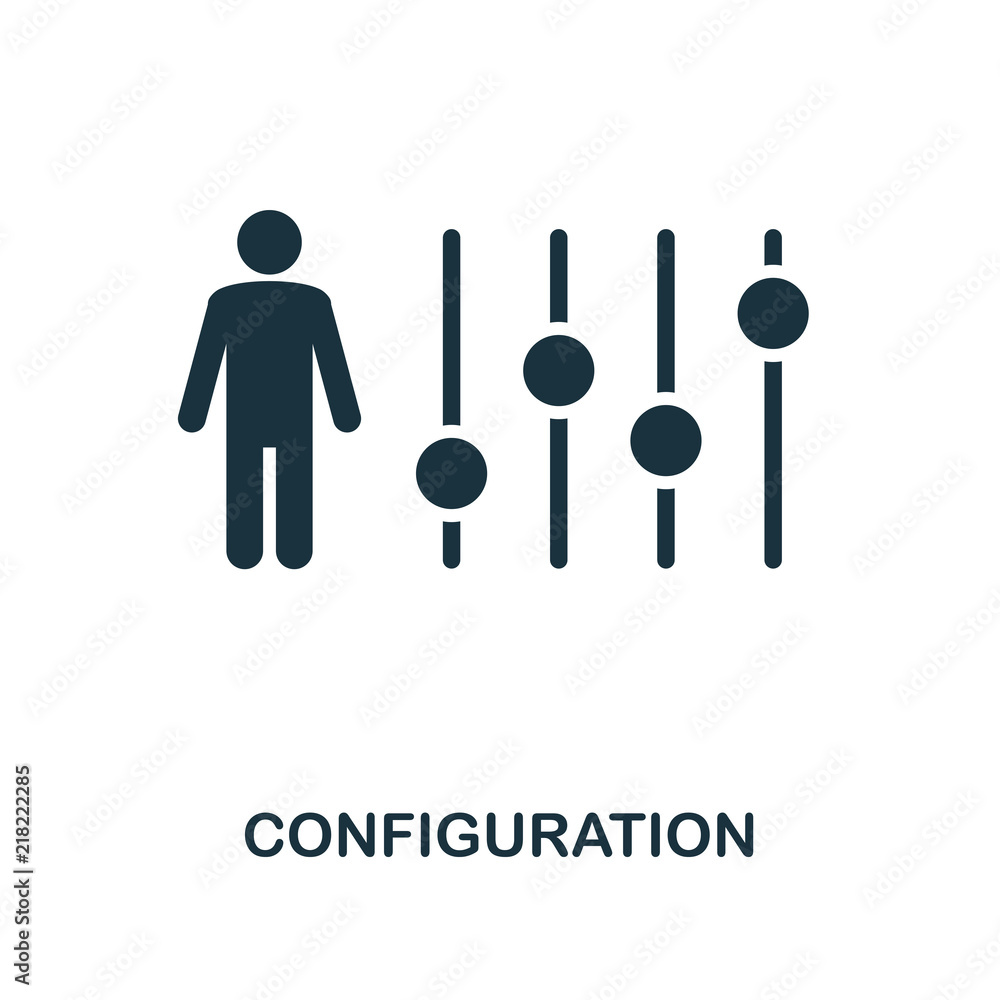 Configuration icon. Monochrome style icon design from project management icon collection. UI. Illustration of configuration icon. Ready to use in web design, apps, software, print.