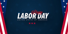 Labor Day Sale Promotion, Advertising, Poster, Banner, Template With American Flag. American Labor Day Wallpaper. Voucher Discount