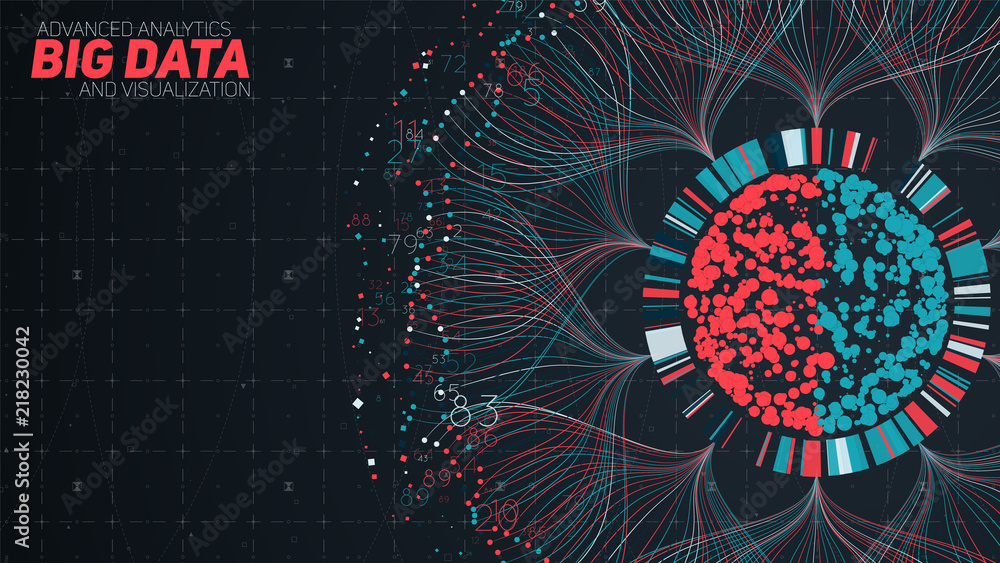 Big data circular visualization. Futuristic infographic. Information ...