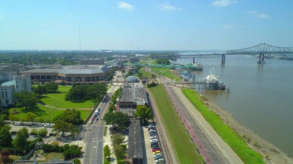 Wall Mural - Baton Rouge riverfront Downtown scenic travel destination