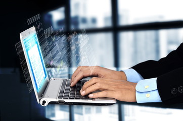 Wall Mural - internet finance business concept