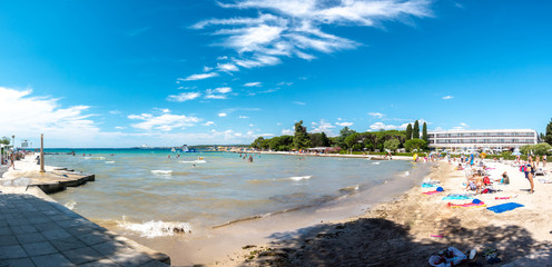 Luxury sand beach in Borik, Zadar Croatia