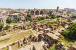 Aerial View of the Roman Forum in Rome, Italy