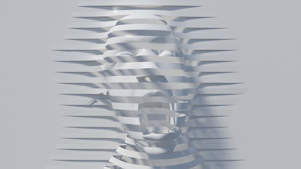 shout abstrat illusion background. 3d illustration