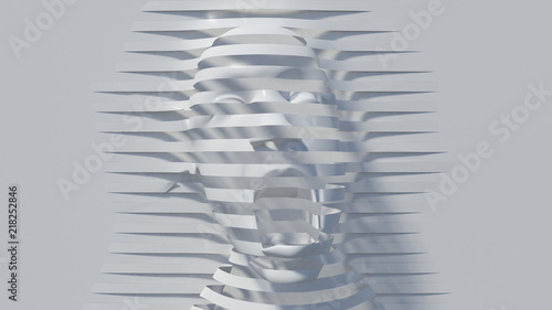 Fotografía shout abstrat illusion background. 3D Illustration
