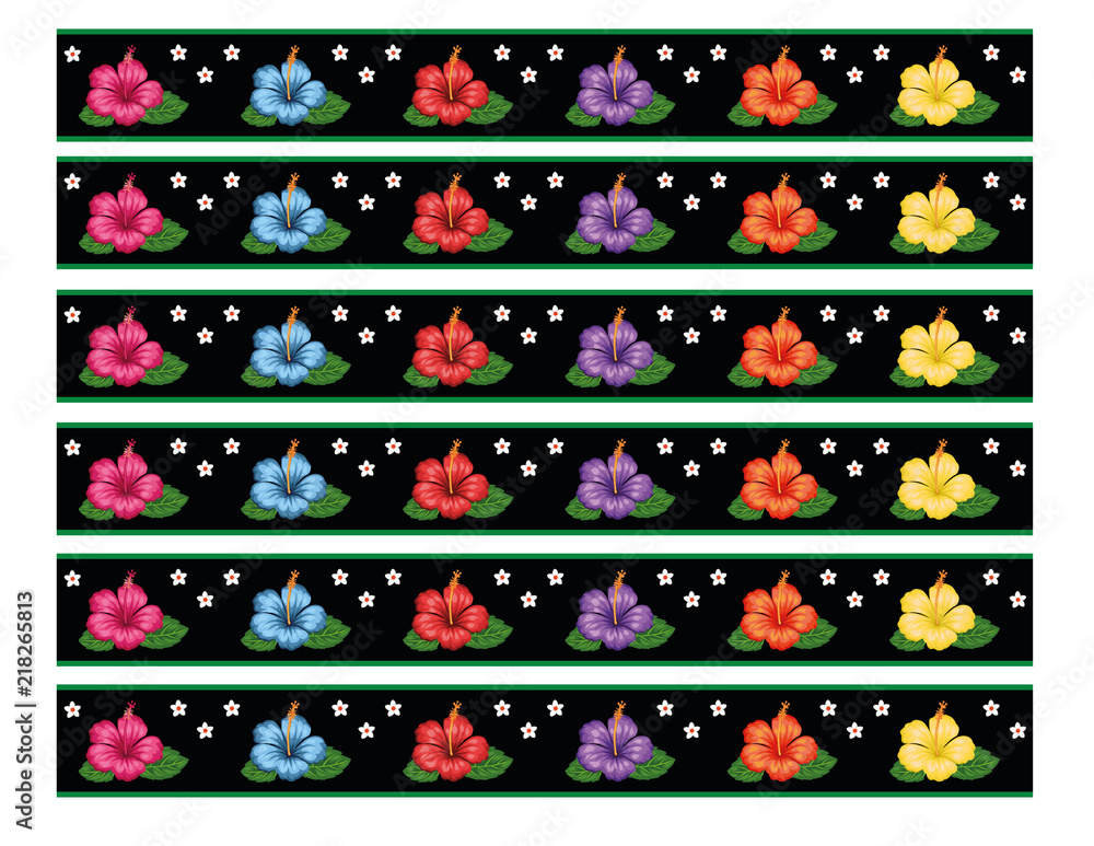 Vector de Stock Listón tradicional flores tabasqueñas | Adobe Stock