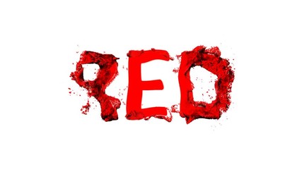 Wall Mural - colorful logo animation word red