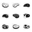 Bovine icons set. Simple set of 9 bovine vector icons for web isolated on white background