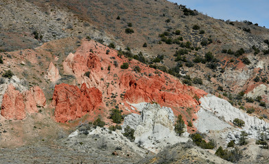 Red Rock mountains in California.