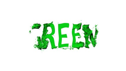 Wall Mural - colorful logo animation word green