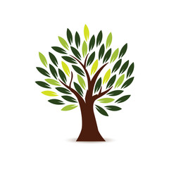 Wall Mural - Tree Icon in white background