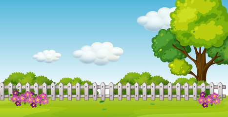 Canvas Print - a beautiful garden landscape