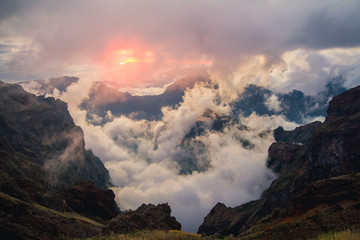 Wall Mural - Sunset from Pico do Arieiro in Madeira