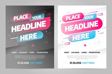 Vector layout design template for event. Eps10 vector.