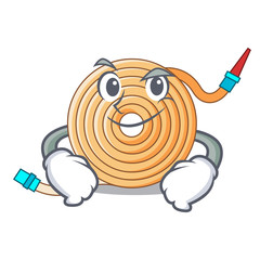 Sticker - Smirking garden water hose cartoon