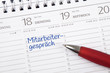© Janina_PLD - Eintrag im Kalender: Mitarbeitergespräch