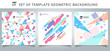 Set template geometric pattern covers design.
