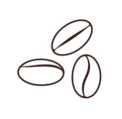 Wall Mural - Coffee bean. Isolated coffe beans on white background