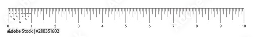 Fotomural Ruler inch measurement numbers vector scale