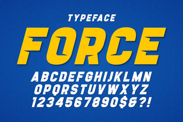 Wall Mural - force heavy display font design. swatches color control.
