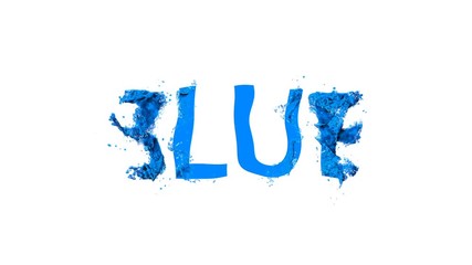 Wall Mural - colorful logo animation word blue