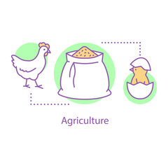 Wall Mural - Agriculture concept icon