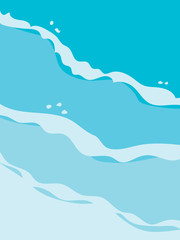  Vector background image of waves at beach in sea green shades