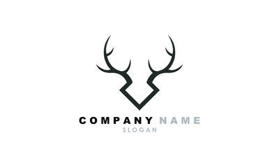 Poster - deer head antler luxury logo