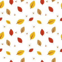 Beautiful Autumn Fall Leaf Seamless Pattern