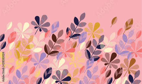 Flat colorful fall leaves e...