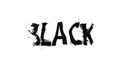 Wall Mural - colorful logo animation word Black