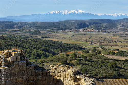 фотография View of pyrynees from Chateau Aguilar, France