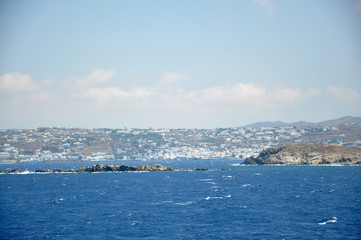 Wall Mural - Mykonos sea and city view