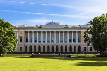 Wall Mural - Northern facade of Michaels palace, building of the State Russian museum in St Petersburg, Russia