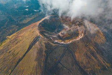 amazing view of the crater of the paricutin volcano in michoacan, mexico