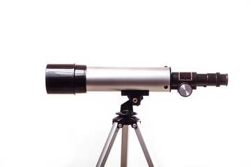 Wall Mural - telescope on a white background in studio
