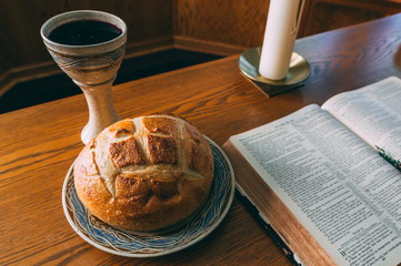 Eucharist Table with Bible 2