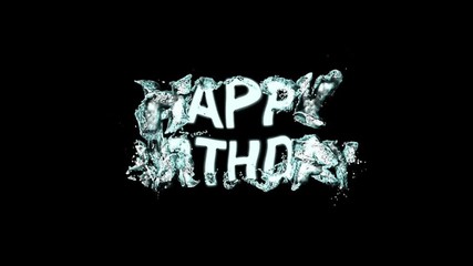 Wall Mural - bright logo animation colorful spray paint word happy birthday