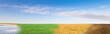 © Jaroslav Machacek - Panoramic collage of four season field under blue sky