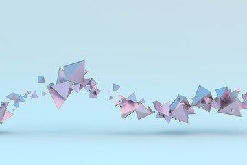 Wall Mural - abstract 3d rendering of geometric shapes. modern background design for poster, cover, branding, ban