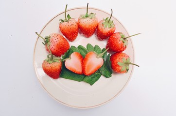 strawberry on white background