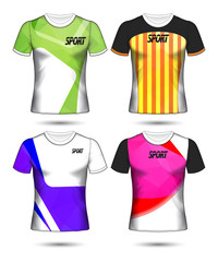 Set of soccer or football jersey template t-shirt style, Design your football club vector illustration