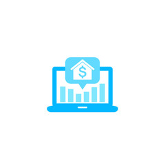 Wall Mural - house prices, real estate analytics vector icon