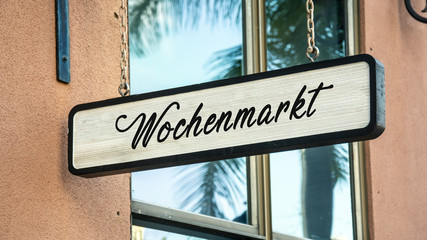 Sticker - Schild 341 - Wochenmarkt