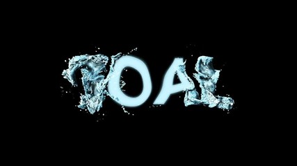 Wall Mural - bright logo animation colorful spray paint word goal